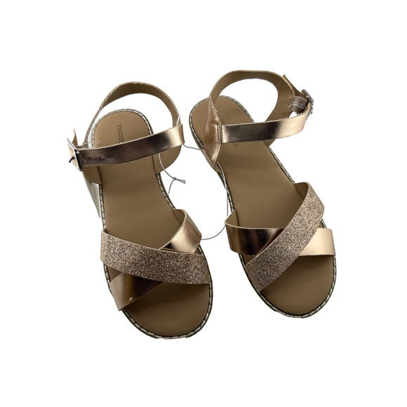 Tucker + Tate Arya Girls Cross Strap Rose Gold 3M Faux Leather Sandals‎ NWOB - Picture 1 of 8